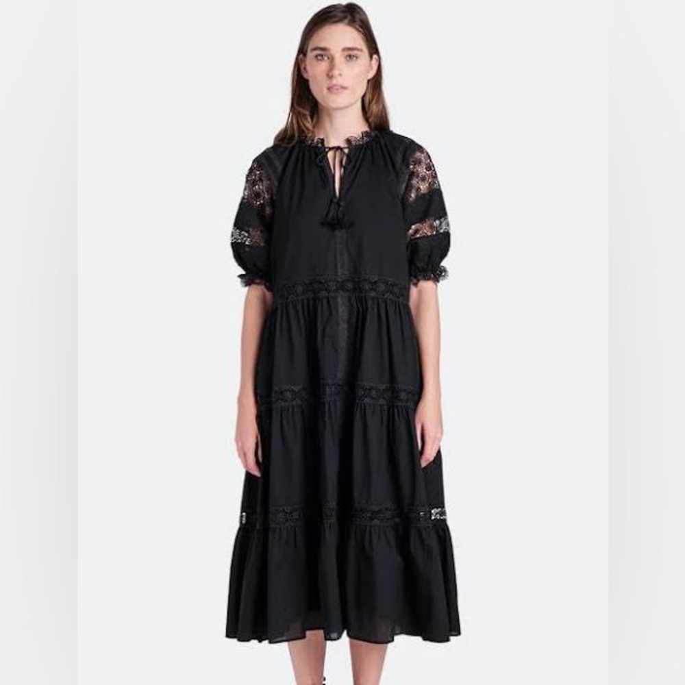 En Saison Black Long Sleeve Dress